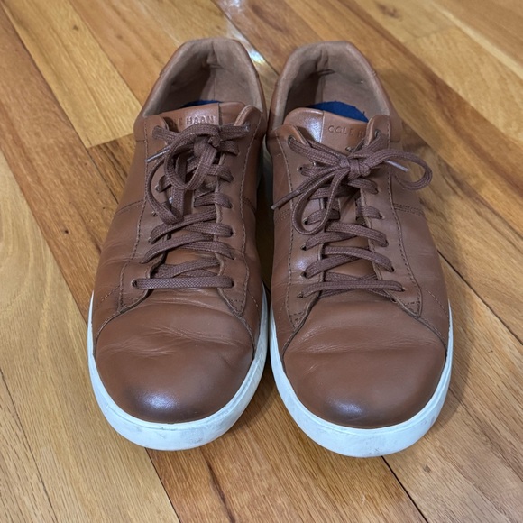 Cole Haan GRAND.OS British tan leather casual sneakers (size 10M) - Picture 4 of 11